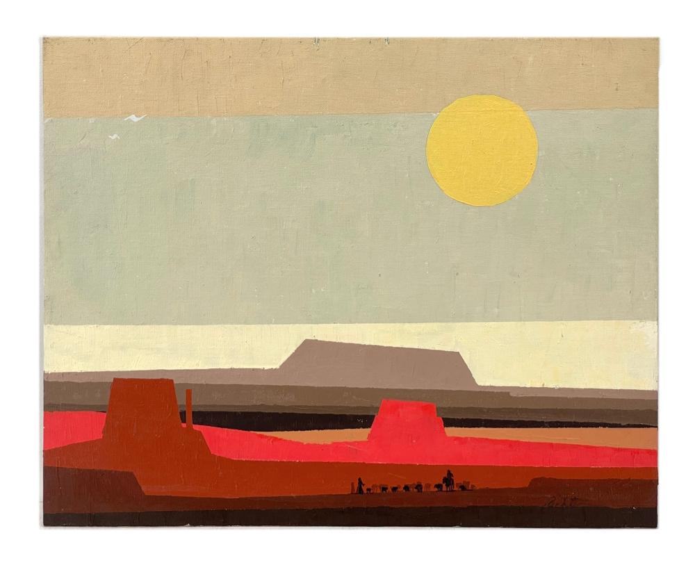 Hank Richter comparable auction result: hank richter monument valley oil on board
