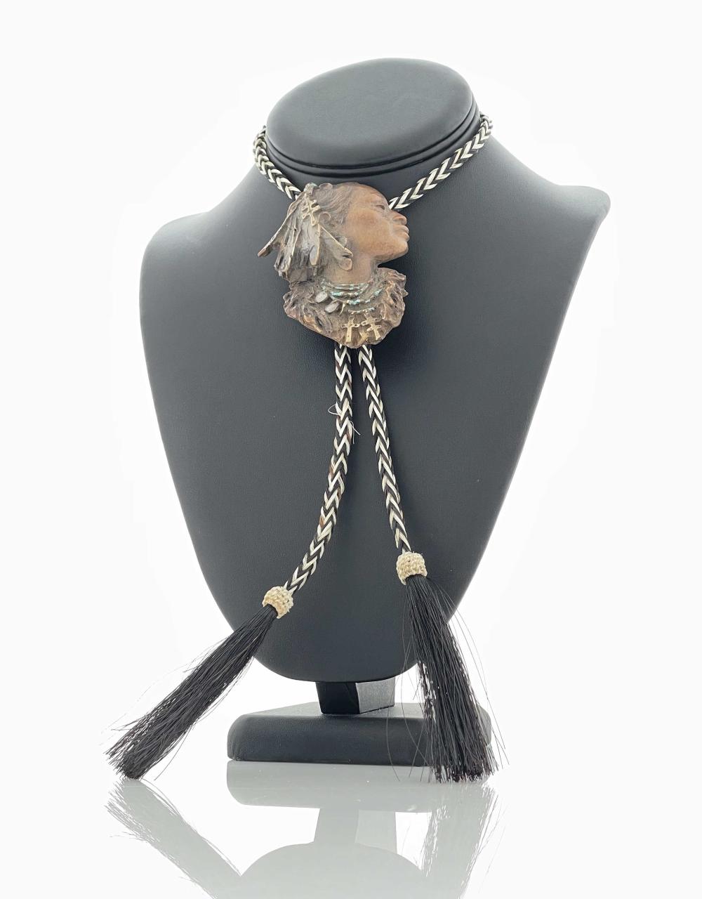 John Coleman comparable auction result: john coleman 2017 prix de west commemorative bronze bolo tie
