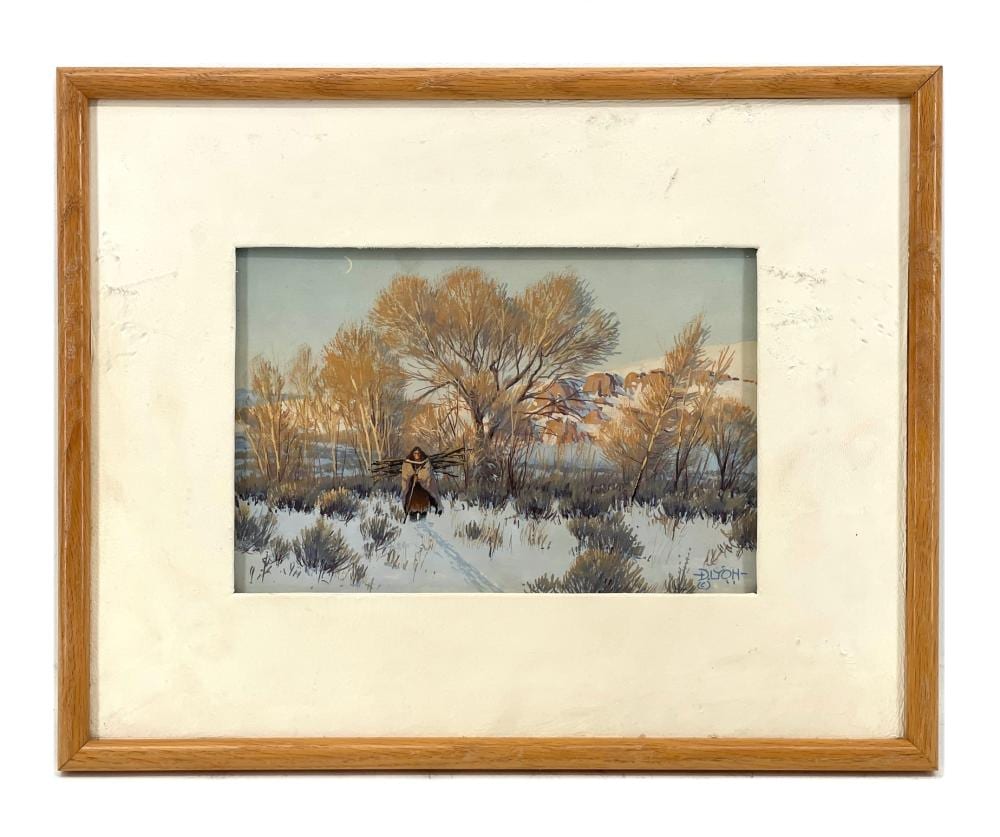 Dustin Lyon comparable auction result: dustin lyon the gatherer gouache