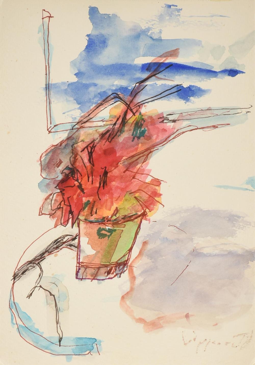 Janet Lippincott comparable auction result: janet lippincott american 1918 2007 flowers untitled 20th century 10 x 7 in 25 4 x 17 8 cm frame 14 1 4 x 13 3 4 in 36 2 x 34 9 cm