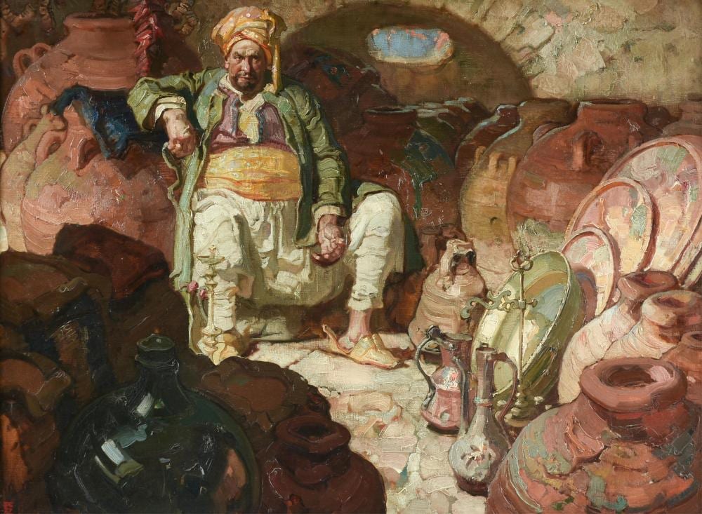 Dean Cornwell comparable auction result: dean cornwell american 1892 1960 the man who was wealthy but not wise 1927 30 x 40 1 2 in 76 2 x 102 9 cm frame 38 x 48 in 96 5 x 121 9 cm