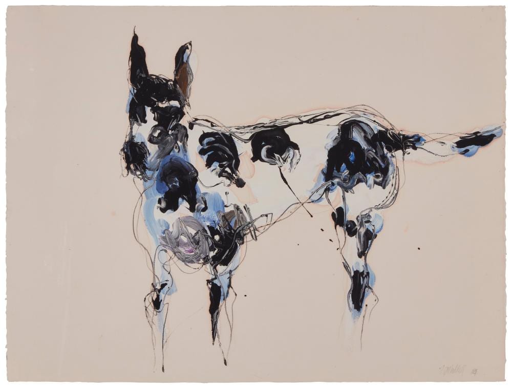 Theodore Waddell comparable auction result: theodore waddell b 1941 portrait of bauhaus standing 1984