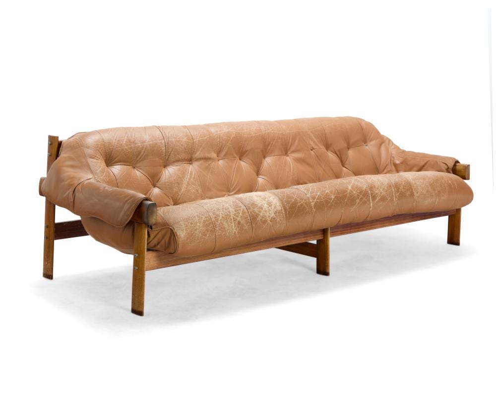 Percival Lafer comparable auction result: percival lafer b 1936 a model mp 41 leather sofa circa 1960s