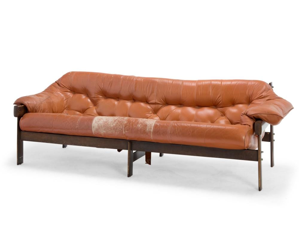 Percival Lafer comparable auction result: percival lafer b 1936 a model mp 41 leather sofa circa 1960s