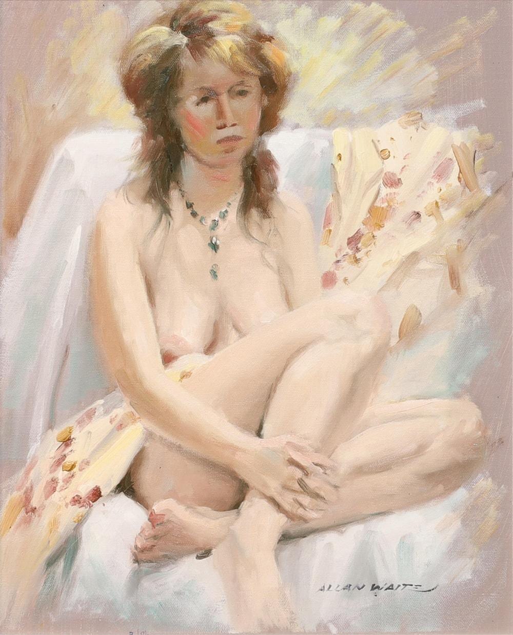 Allan Waite comparable auction result: allan waite untitled oil on linen on board i 40cm x 33cm f 59cm x 52cm