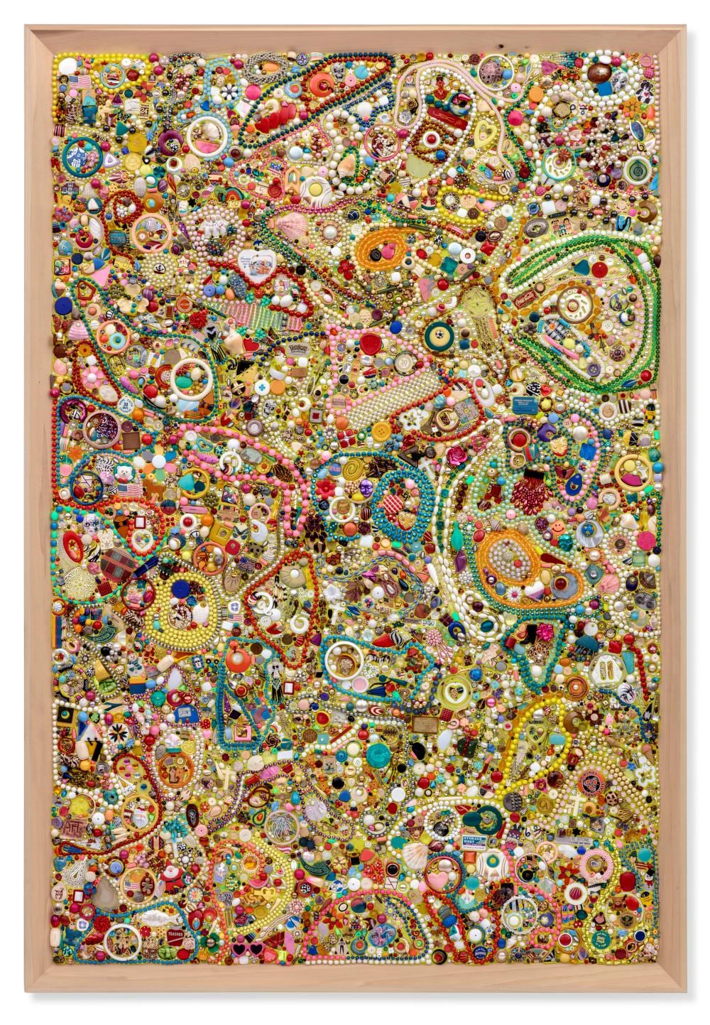 Mike Kelley comparable auction result: mike kelley 1954 2012 memory ware flat 41 mixed media on wood panel i
