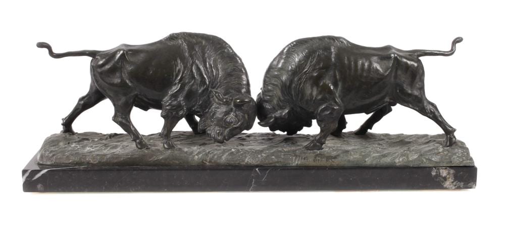 Franz Iffland comparable auction result: franz iffland k mpfende bisons