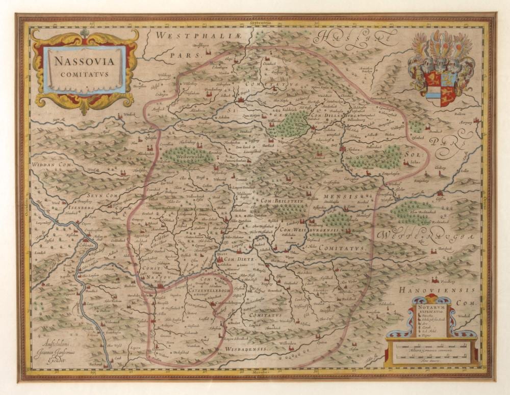 Johannes Janssonius comparable auction result: johannes janssonius karte nassau