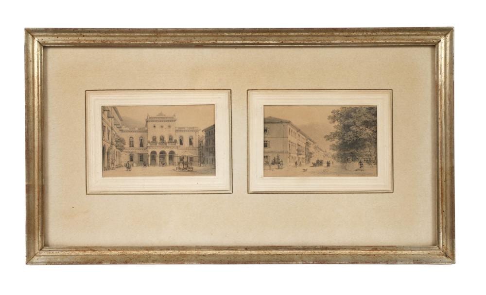 Theodor Verhas comparable auction result: theodor verhas attr ansichten von wildbad