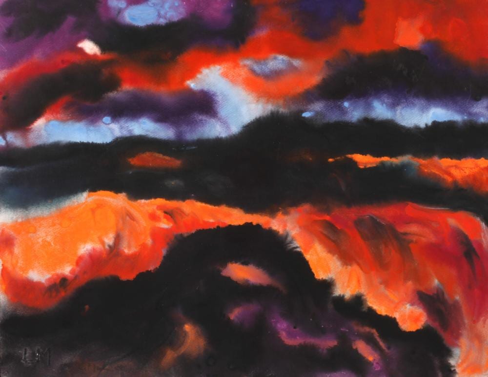 Lothar Malskat comparable auction result: lothar malskat expressive abendstimmung