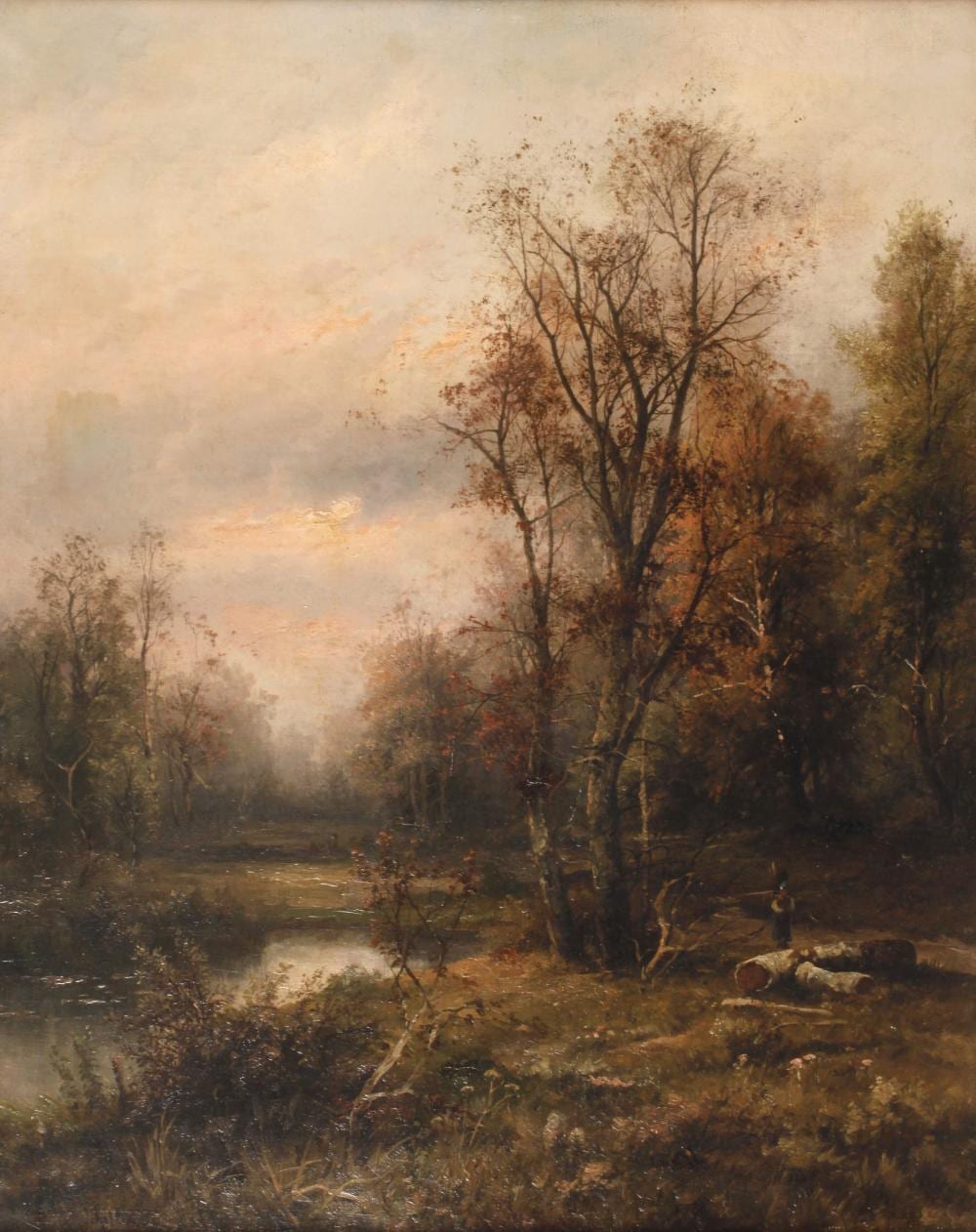 Karl Kaufmann comparable auction result: karl kaufmann reisigsammlerin im wiener wald