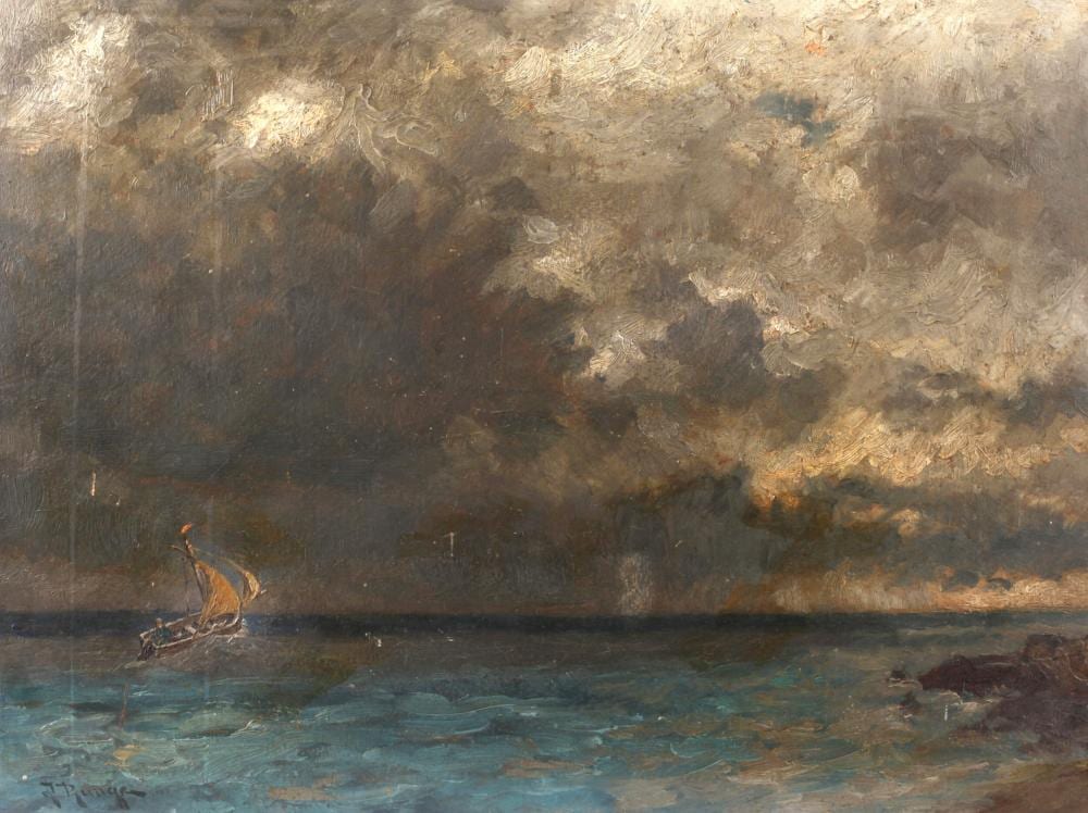 julius runge unwetter vor der k ste · Auktionshaus Mehlis GmbH · 2026-05-30 Julius Friedr. Ludwig Runge comparable auction result: julius runge unwetter vor der k ste