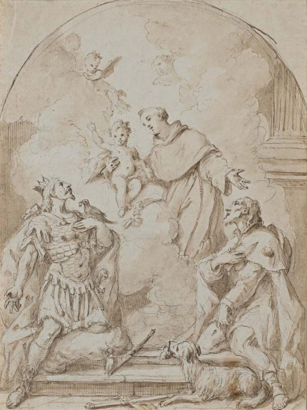 gaspare diziani attributed to baby jesus with saint anthony and saints oswald and rocco · Casa d'aste ARCADIA · 2026-05-12 Gaspare Diziani comparable auction result: gaspare diziani attributed to baby jesus with saint anthony and saints oswald and rocco