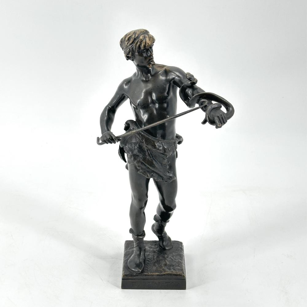 Eugène Marioton comparable auction result: eug ne marioton 1854 1933 fascinator bronze patine fonc e cachet du fondeur siot decauville ht 30 cm