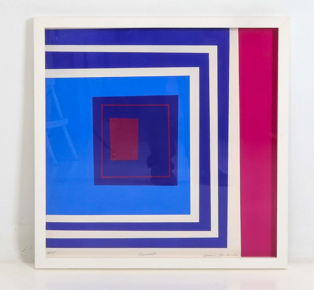 Frank Rowland comparable auction result: frank rowland 1927 2012 op art print
