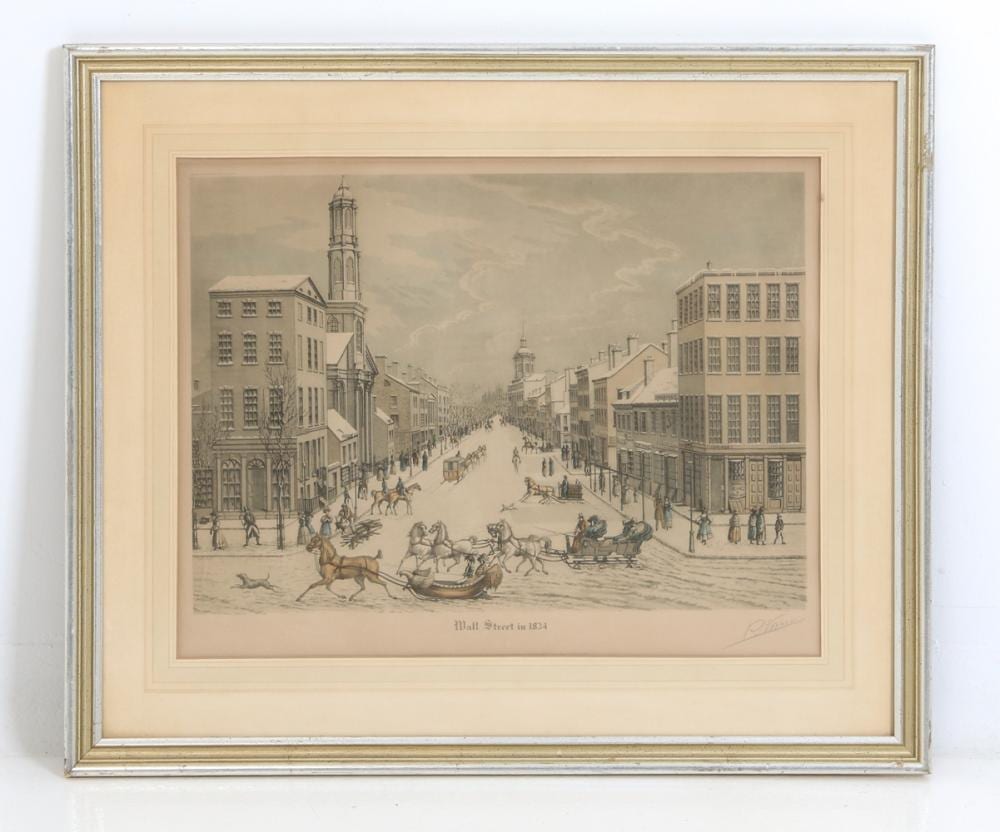 Raoul Varin comparable auction result: raoul varin 1865 1943 wall street etching print