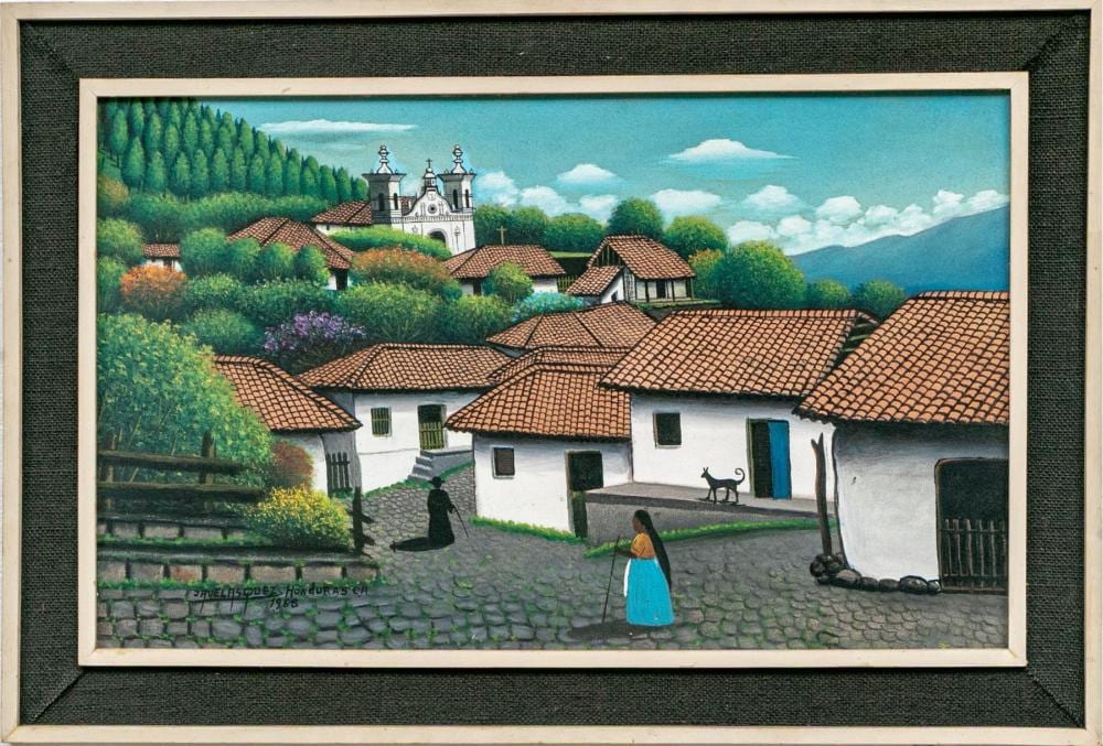 José Antonio Velásquez comparable auction result: jos antonio vel squez honduran 1906 1983 oil on panel honduran village