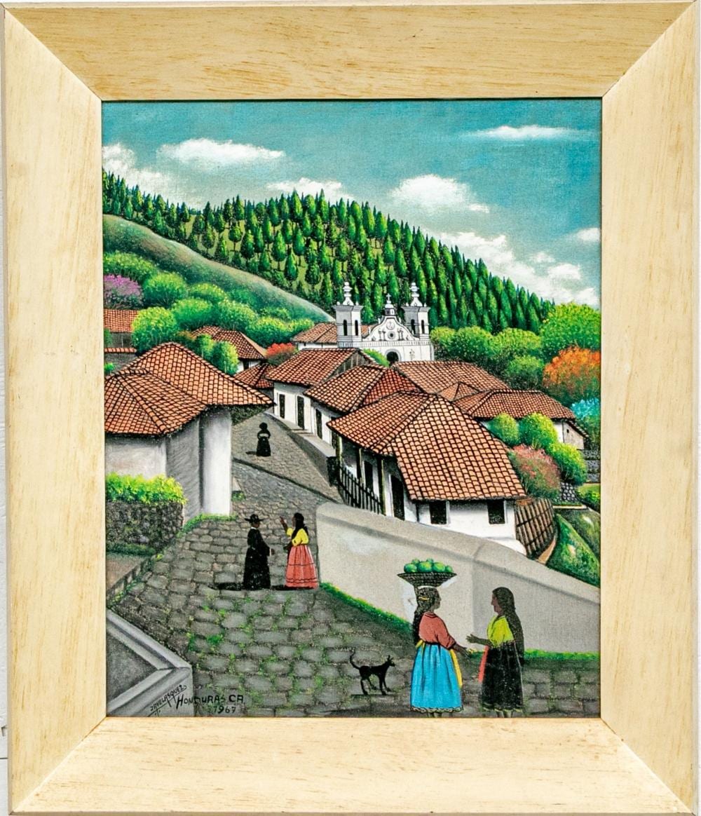 José Antonio Velásquez comparable auction result: jos antonio vel squez honduran 1906 1983 oil on panel village in the hills