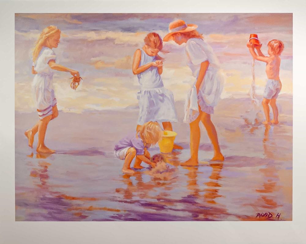 lucelle raad poster print on paper beach children scene · Lion and Unicorn · 2026-05-10 Lucelle Raad comparable auction result: lucelle raad poster print on paper beach children scene