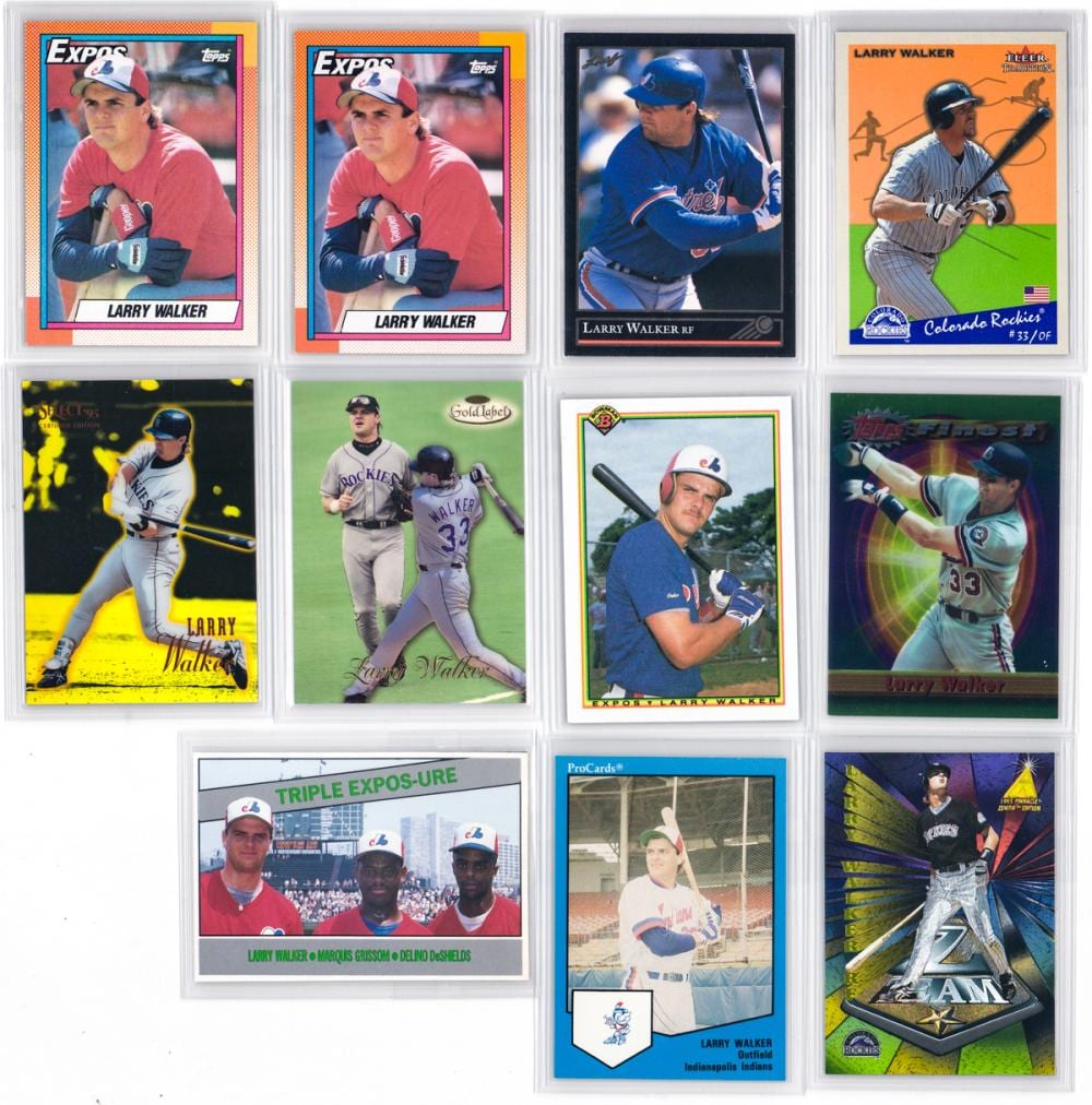 Lawrence Walker comparable auction result: larry walker hof 2020 baseball cards 11