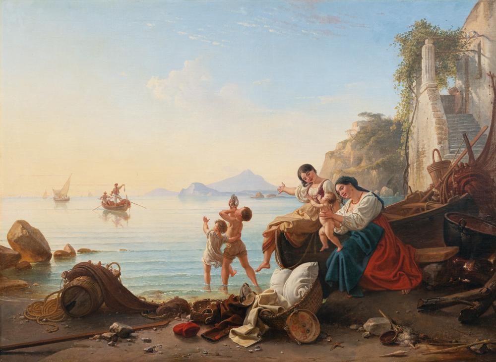 Franz Ludwig Catel comparable auction result: franz ludwig catel 1778 berlin rom 1856 die gl ckliche heimkehr des fischers the fisherman s happy homecoming