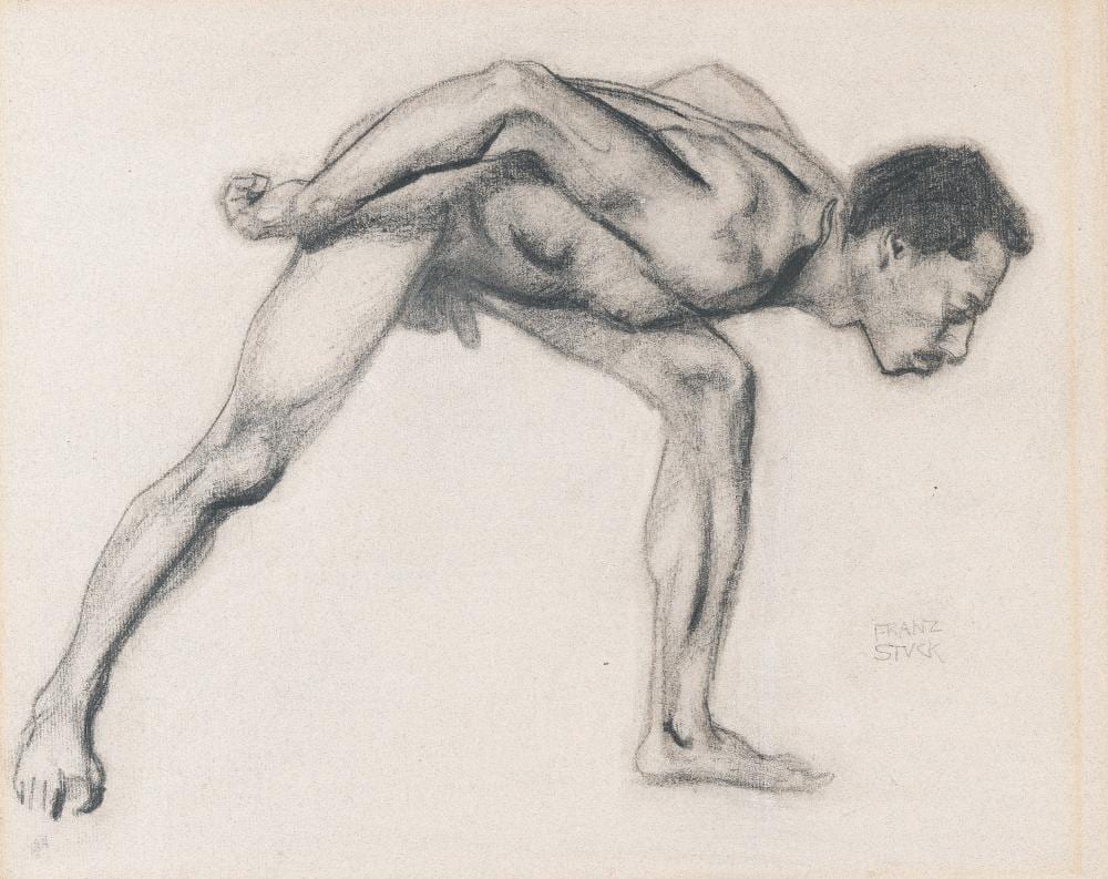 franz von stuck 1863 tettenweis m nchen 1928 m nnlicher akt studie zum bacchantenzug male nude study for the procession of bacchantes · Karl & Faber · 2026-05-21 Franz von Stuck comparable auction result: franz von stuck 1863 tettenweis m nchen 1928 m nnlicher akt studie zum bacchantenzug male nude study for the procession of bacchantes