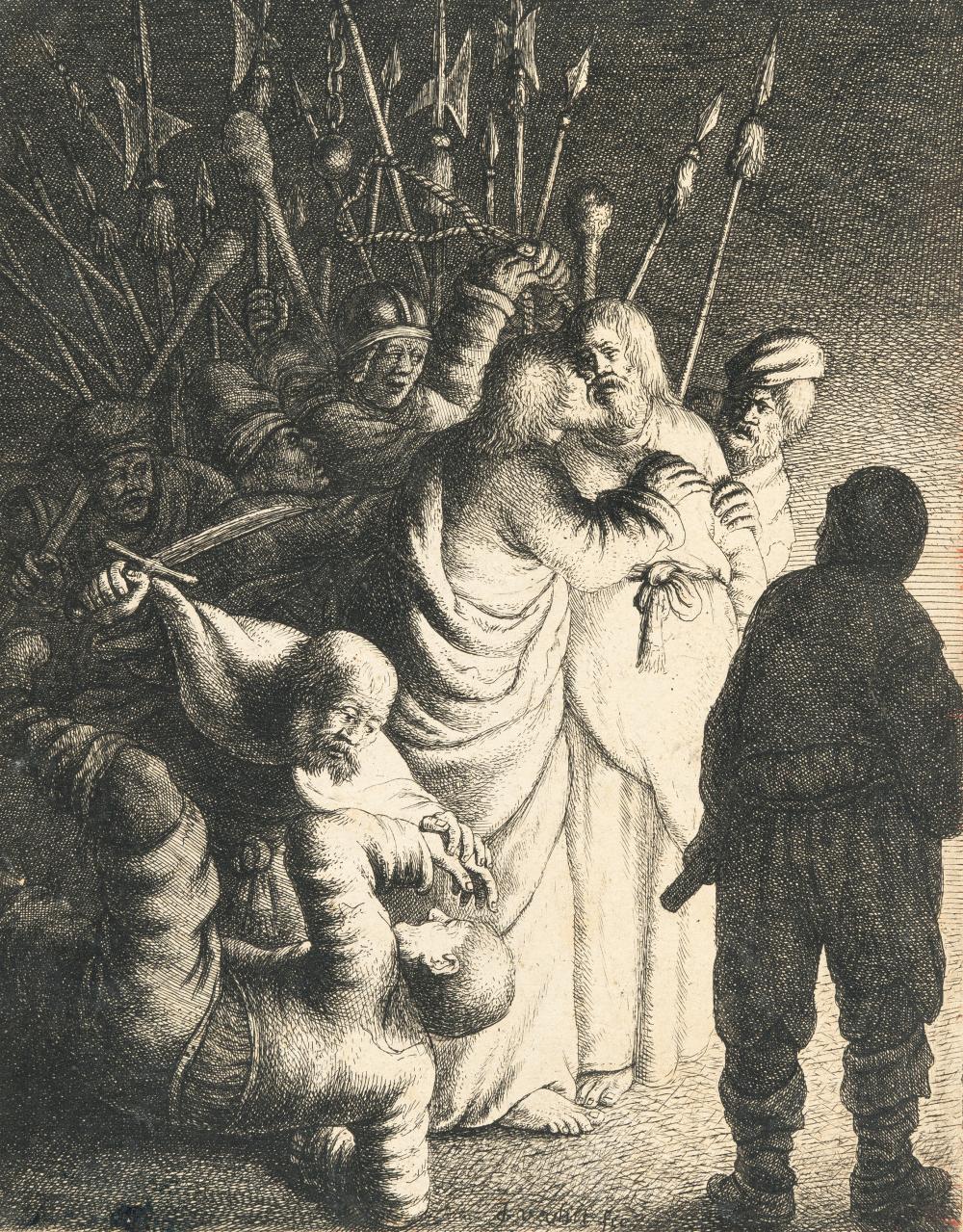 Johannes van Vliet comparable auction result: johannes van vliet active in leiden from circa 1628 to 1637 the capture of christ die gefangennahme christi