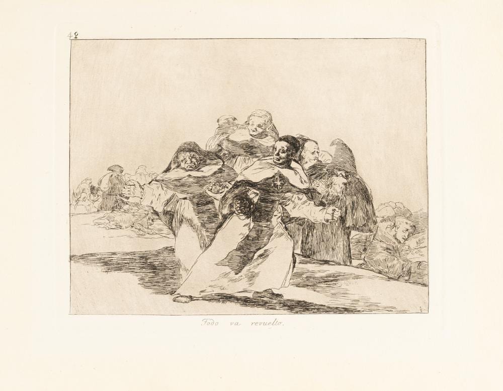 Francisco de Goya comparable auction result: francisco de goya 1746 fuendetodos bordeaux 1828 todo va revuelto from los desastres de la guerra todo va revuelto alles geht drunter und dr ber