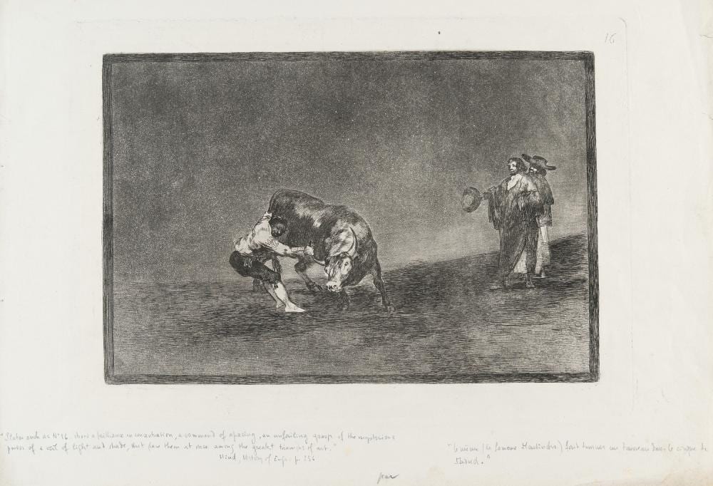 Francisco de Goya comparable auction result: francisco de goya 1746 fuendetodos bordeaux 1828 3 sheets from tauromaquia 3 blatt aus der folge tauromaquia