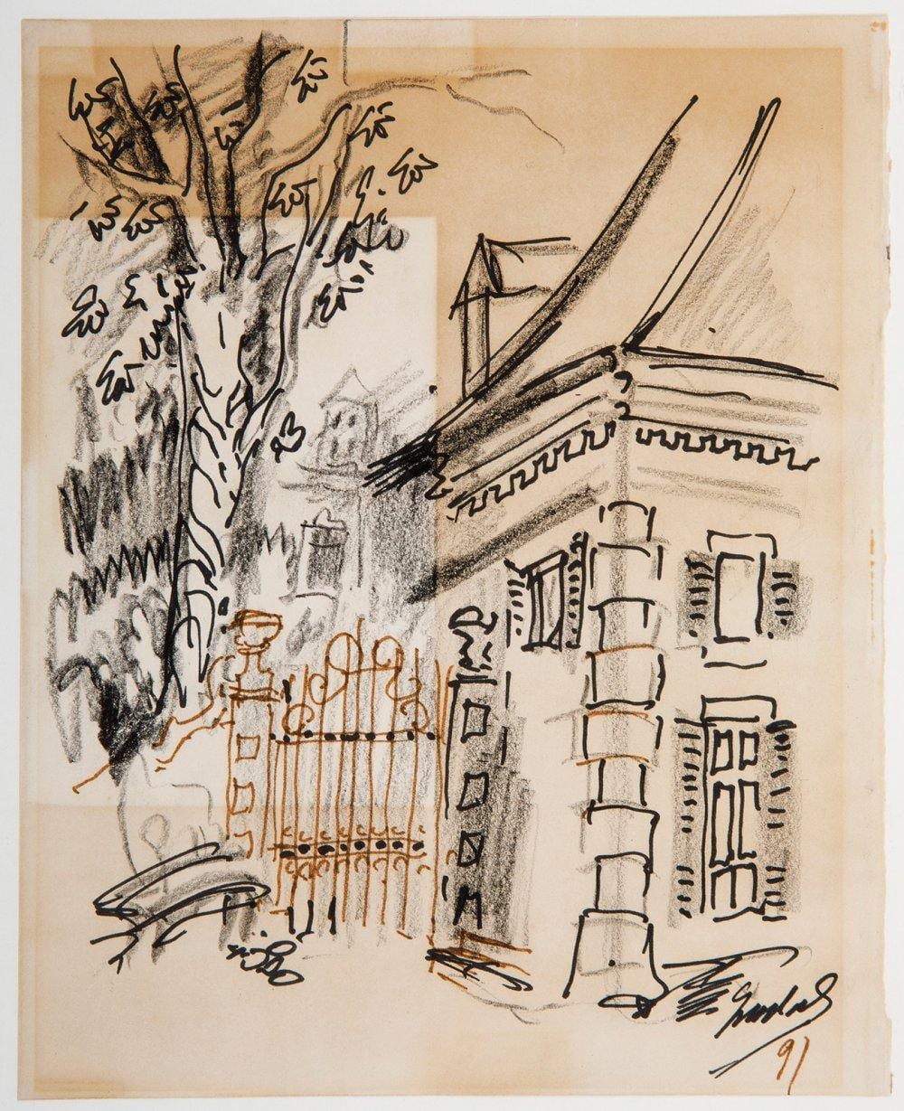 Carles Nadal Farreras comparable auction result: carles nadal farreras paris 1917 sitges 1998 urban view 1991 mixed media drawing on paper signed and dated in the lower right corner