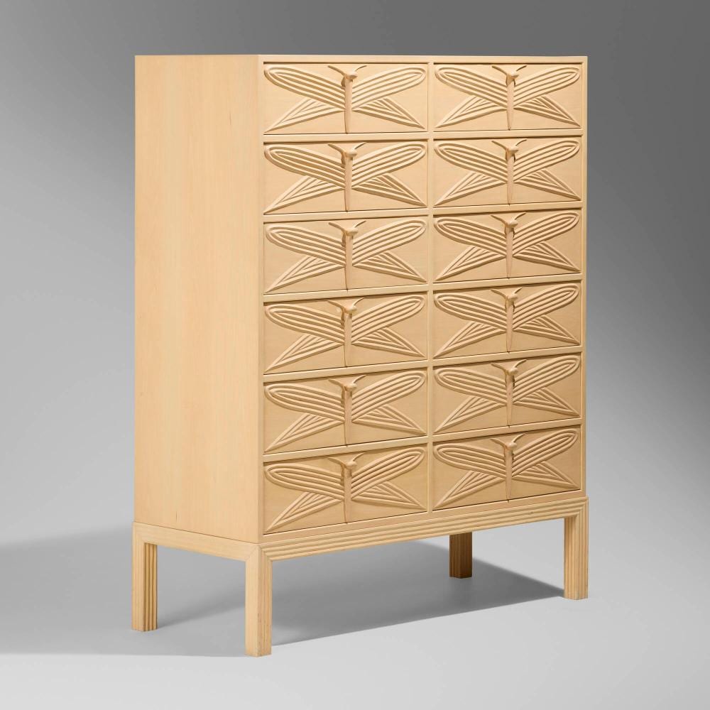 Judy Kensley McKie comparable auction result: judy kensley mckie dragonfly chest of drawers