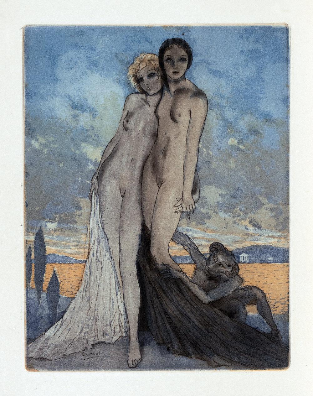 Edouard Chimot comparable auction result: edouard chimot pierre lou s le chansons de bilitis 1925