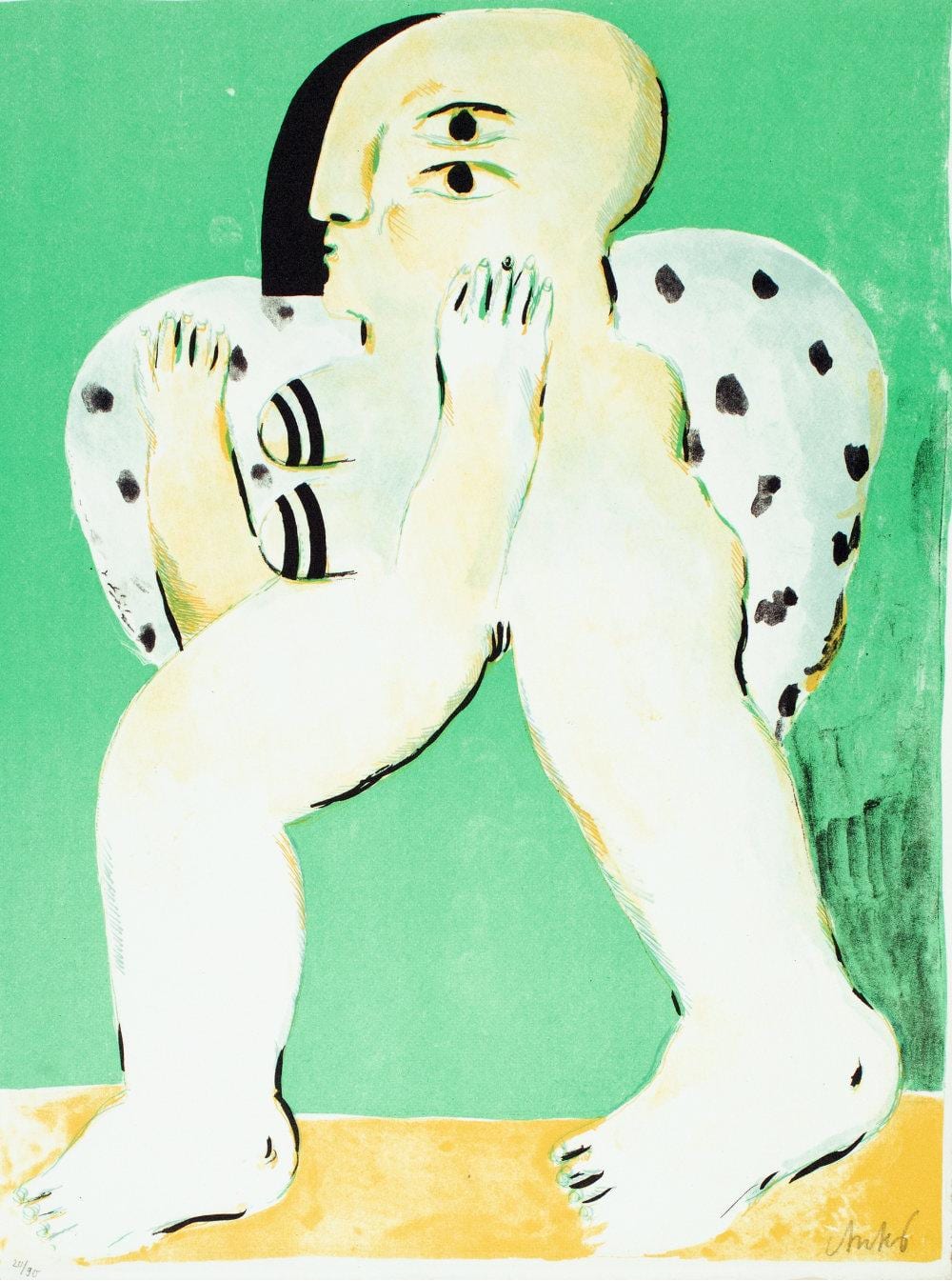 Horst Antes comparable auction result: horst antes saint john perse anrufung zum preis einer k nigin 1966