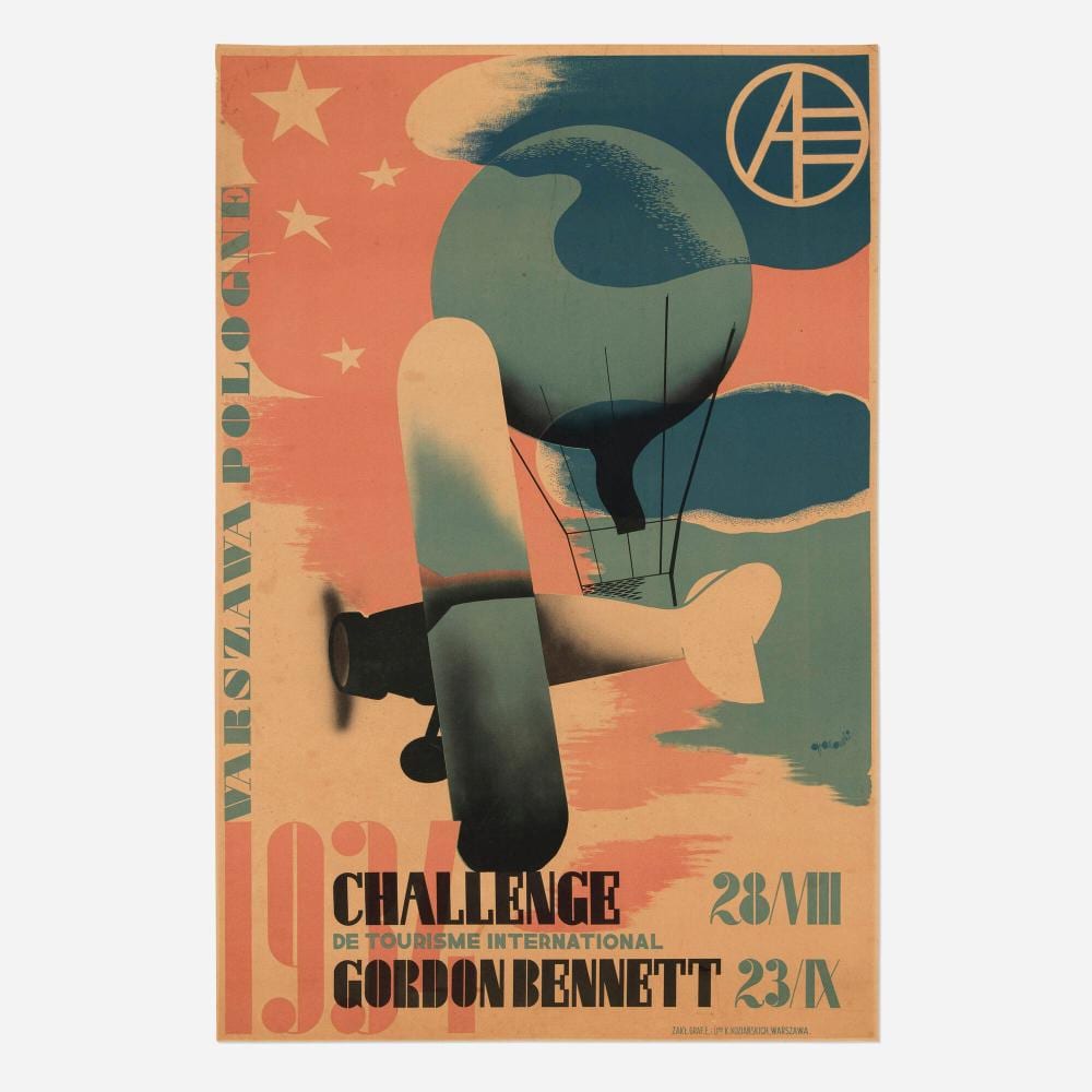 Tadeusz Gronowski comparable auction result: tadeusz gronowski challenge gordon bennett vintage poster