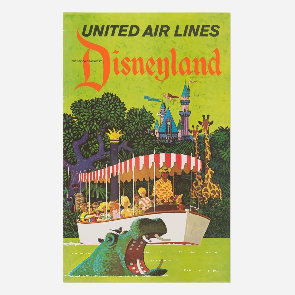 Stan Galli comparable auction result: stan galli united air lines disneyland vintage poster