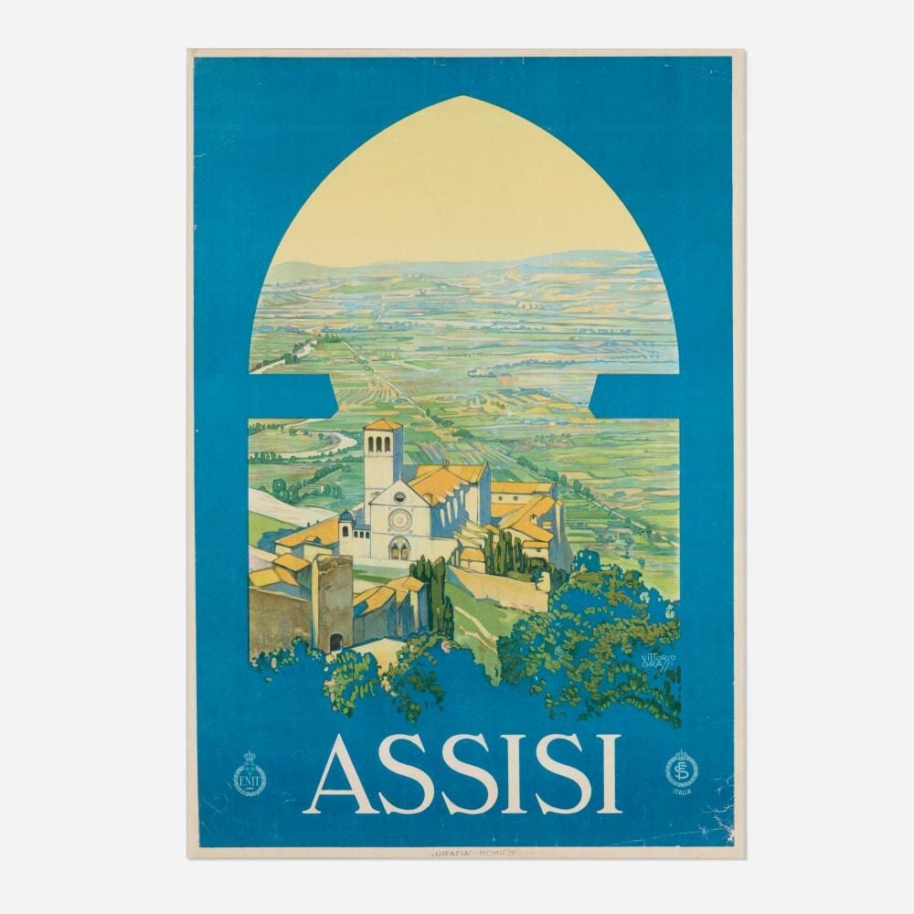 Vittorio Grassi comparable auction result: vittorio grassi assisi vintage poster