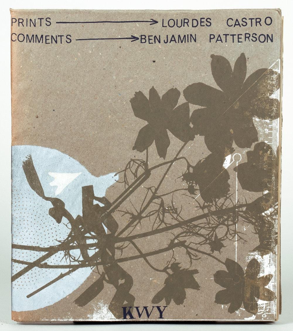 Lourdes Castro comparable auction result: lourdes castro benjamin patterson prints comments 1962