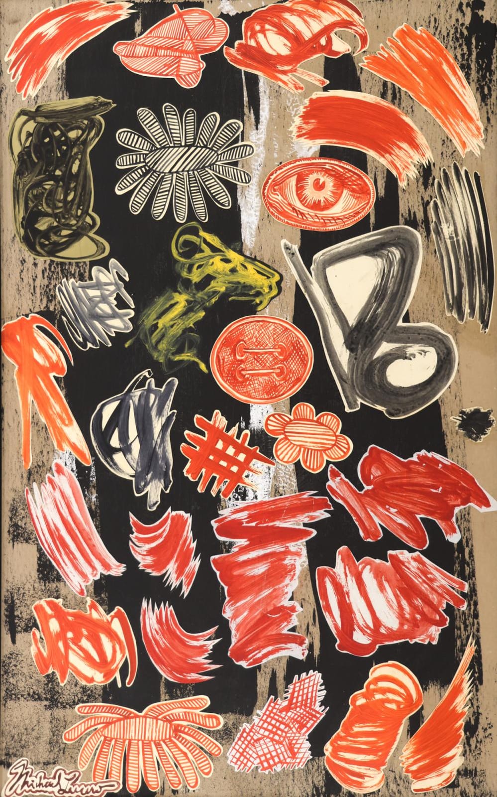 Michael Lucero comparable auction result: michael lucero hillbilly series 2016 17 mixed media collage