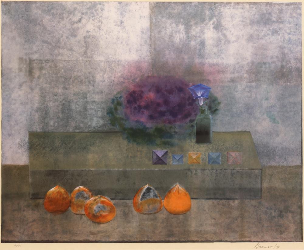 Morris Graves comparable auction result: morris graves five persimmons 1991 lithograph with silkscreen
