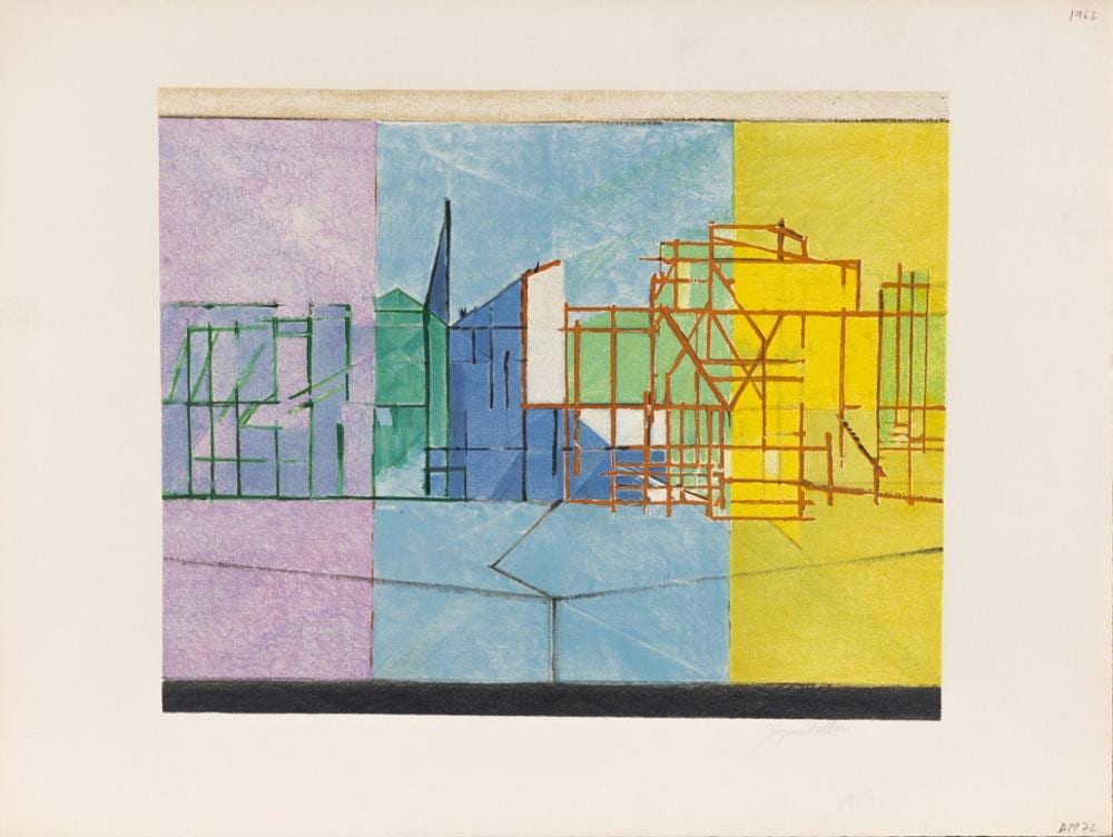 Jacques Villon comparable auction result: jacques villon damville france 1875 puteaux france 1963 le long du parc 1962 lithograph hand signed