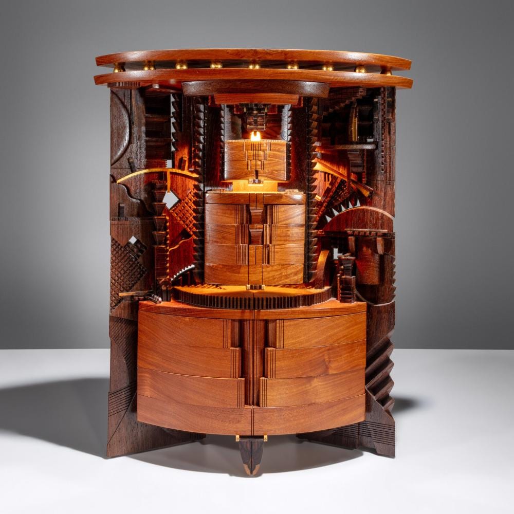 Po Shun Leong comparable auction result: po shun leong english b 1941 architectural wood cabinet 1994