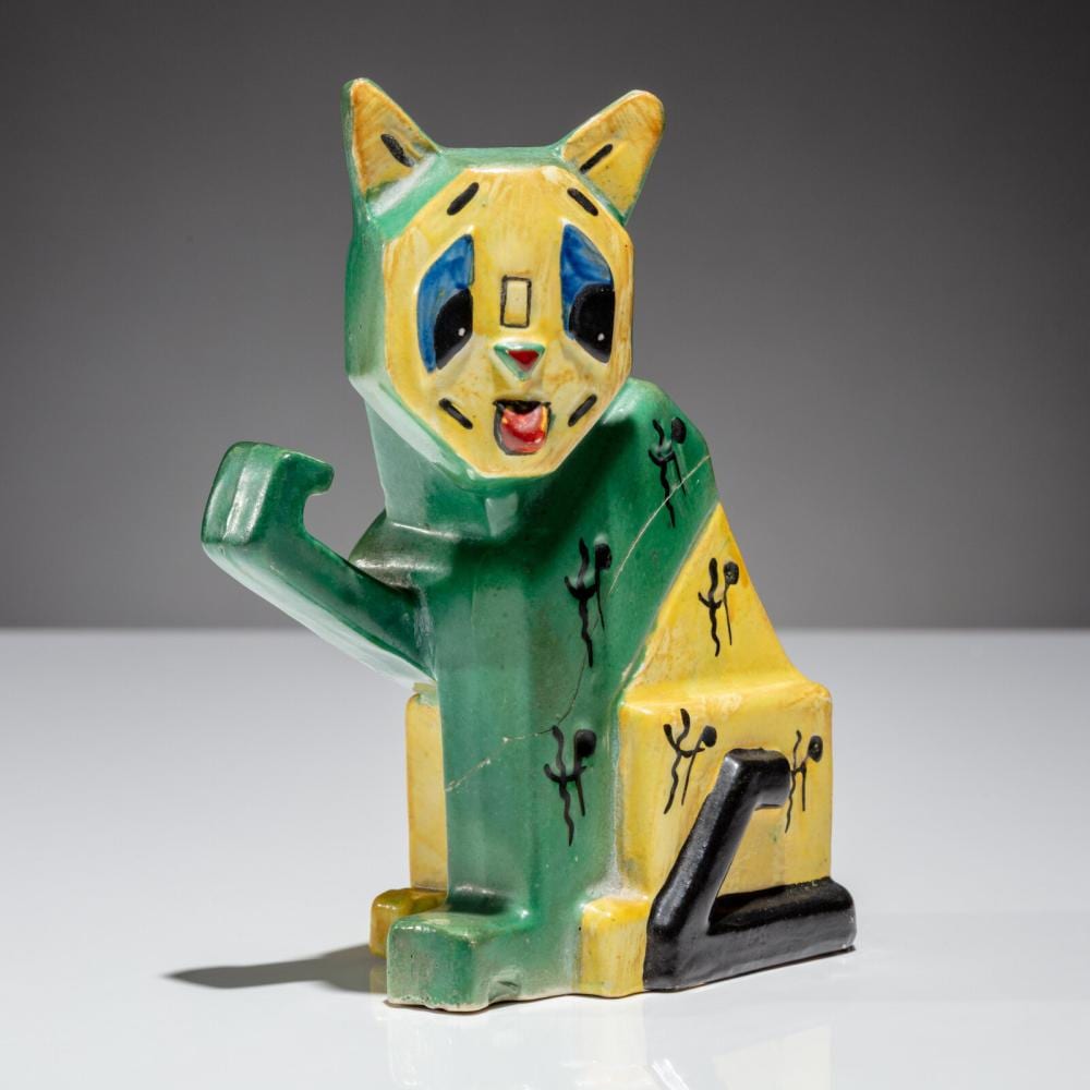 Louis William Wain comparable auction result: louis wain english 1860 1939 felix the futurist cat spill vase