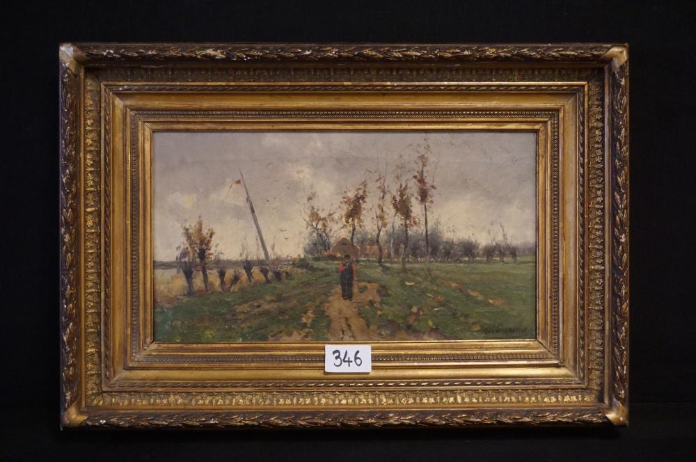 Frans van Damme comparable auction result: frans van damme 1858 1925 landschap met kno