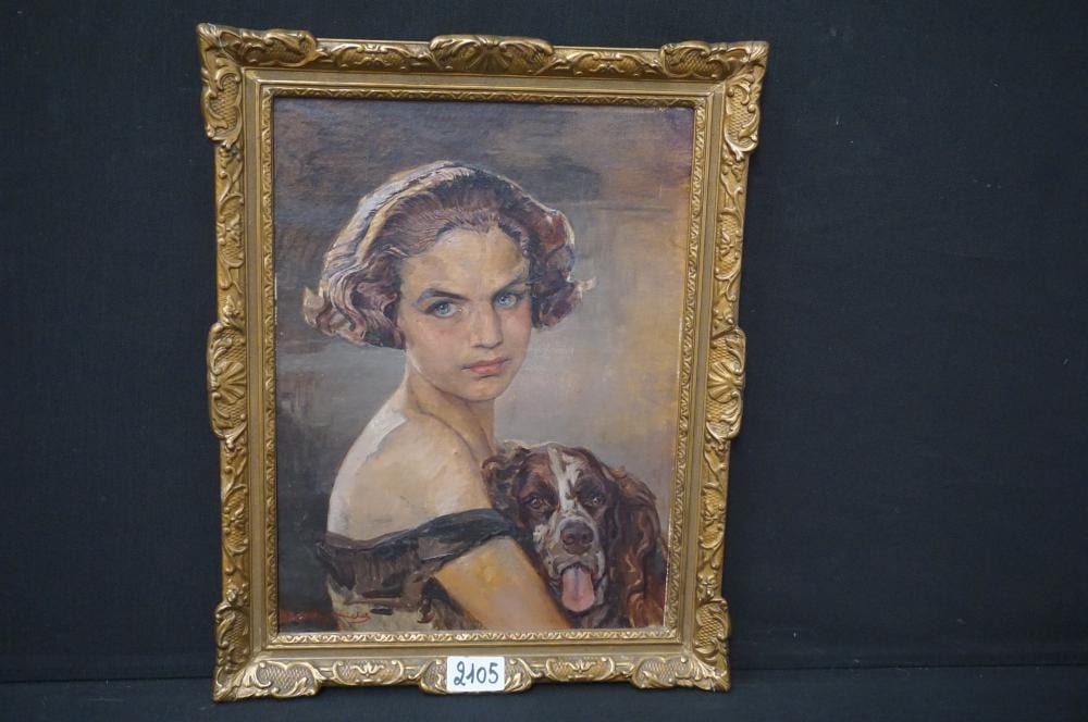 Charles (1874) Michel comparable auction result: charles michel 1874 1967 jonge dame met hon
