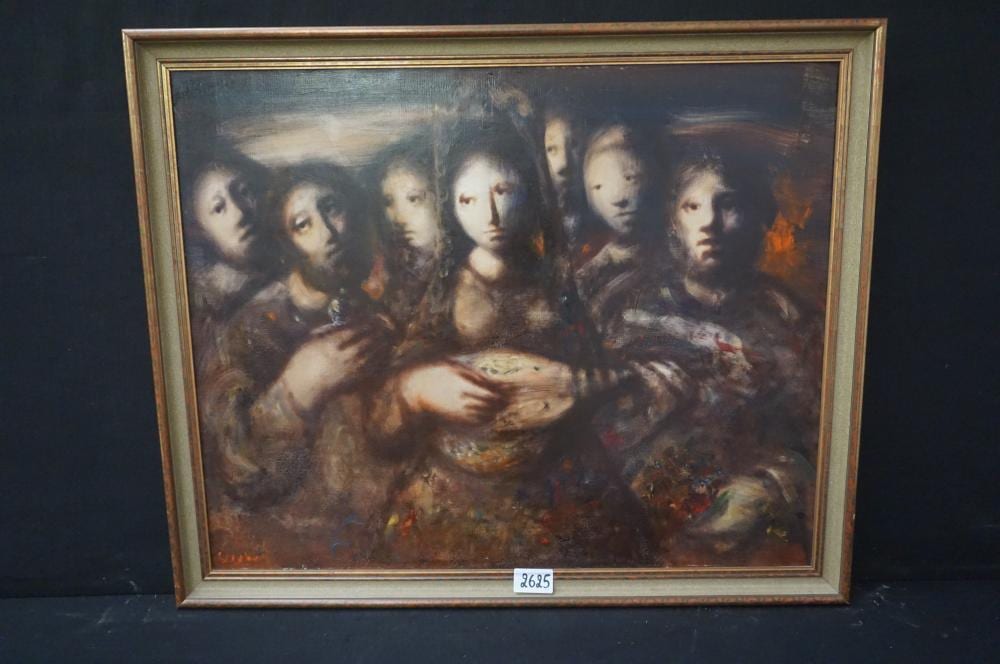 Sylvain Vigny comparable auction result: sylvain vigny 1934 1970 le choeur olieve