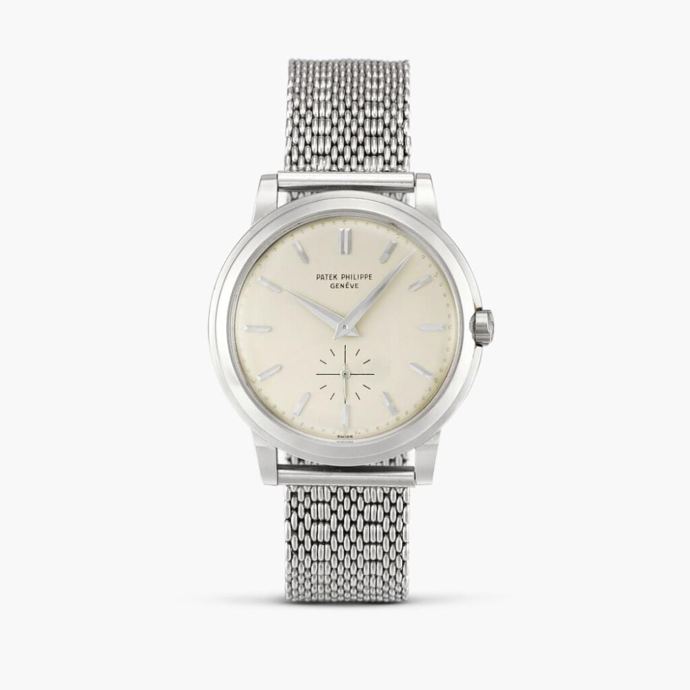 ‘La Maison Platine’, Reference 2552 | A platinum wristwatch with bracelet, Retailed by Cartier, Circa 1959 comparable sale