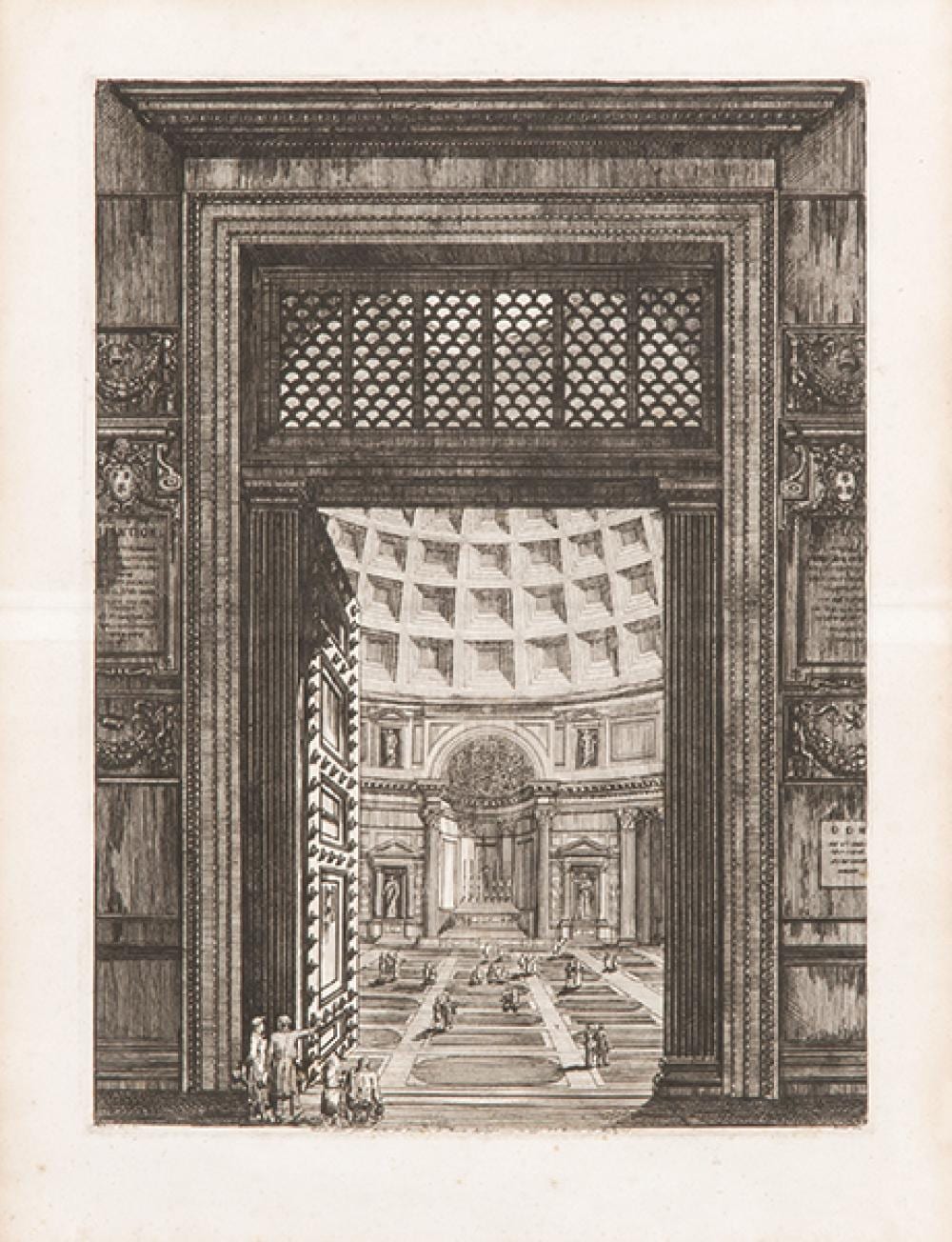 Luigi Rossini comparable auction result: luigi rossini veduta della gran porta del pantheon di marco agrippa