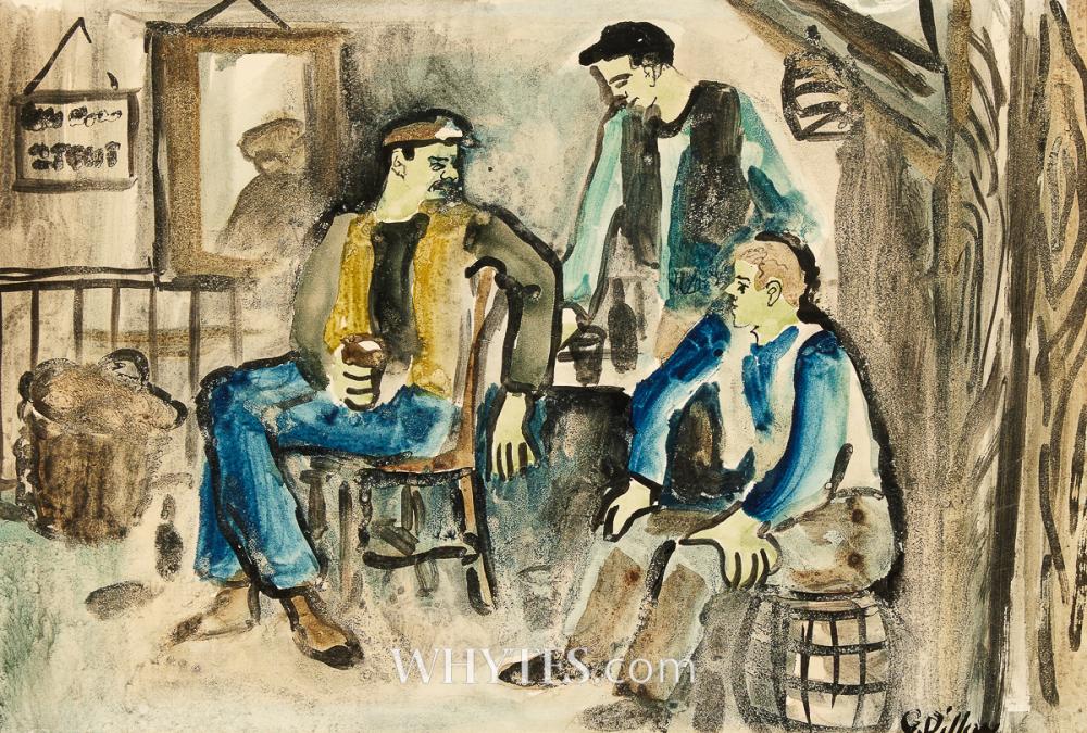 Gerard Dillon comparable auction result: gerard dillon 1916 1971 aran island pub