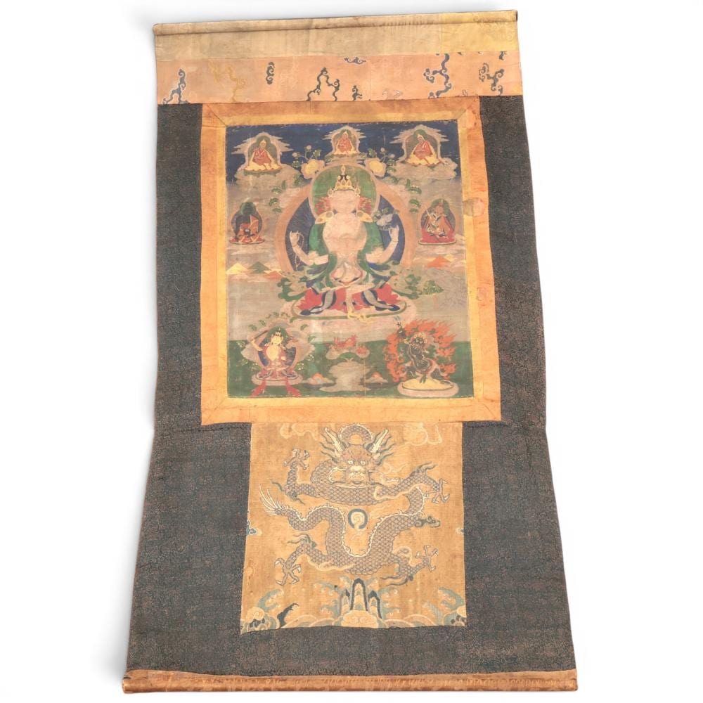 Gilbert Gascard comparable auction result: tibet a thangka 18th 19th century