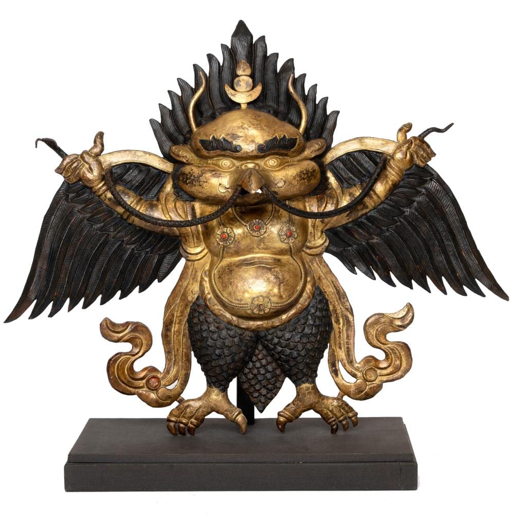 Gilbert Gascard comparable auction result: tibet a parcel gilt copper repouss figure of garuda 19th century